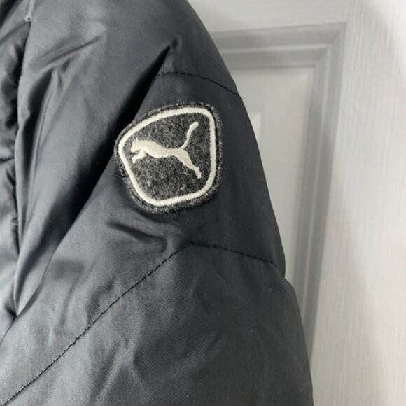 Puma Women’s Black Quilted Hooded Jacket – Size Small – Classic Athletic Style - Picture 4 of 14